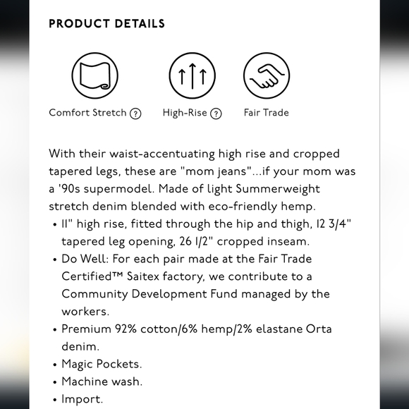 Madewell Perfect Vintage Crop Jean Sz 29 - Picture 11 of 11